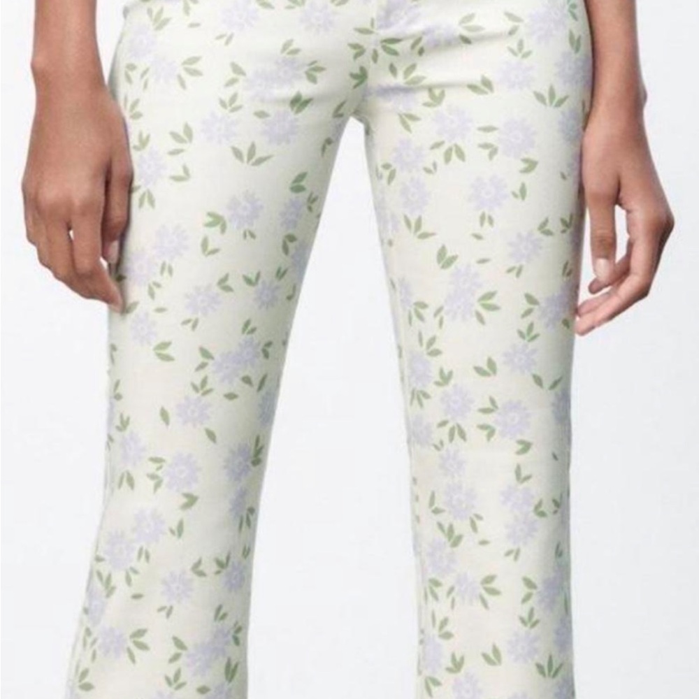 Zara Floral Print Pants NWOT - Picture 1 of 5